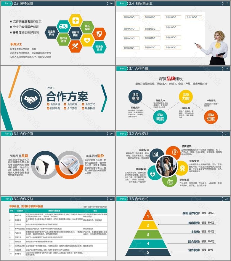 2019极致简约招商合作方案商务活动体育赛事集会展会项目赞助招商方案活动宣传通用PPT模板no.3