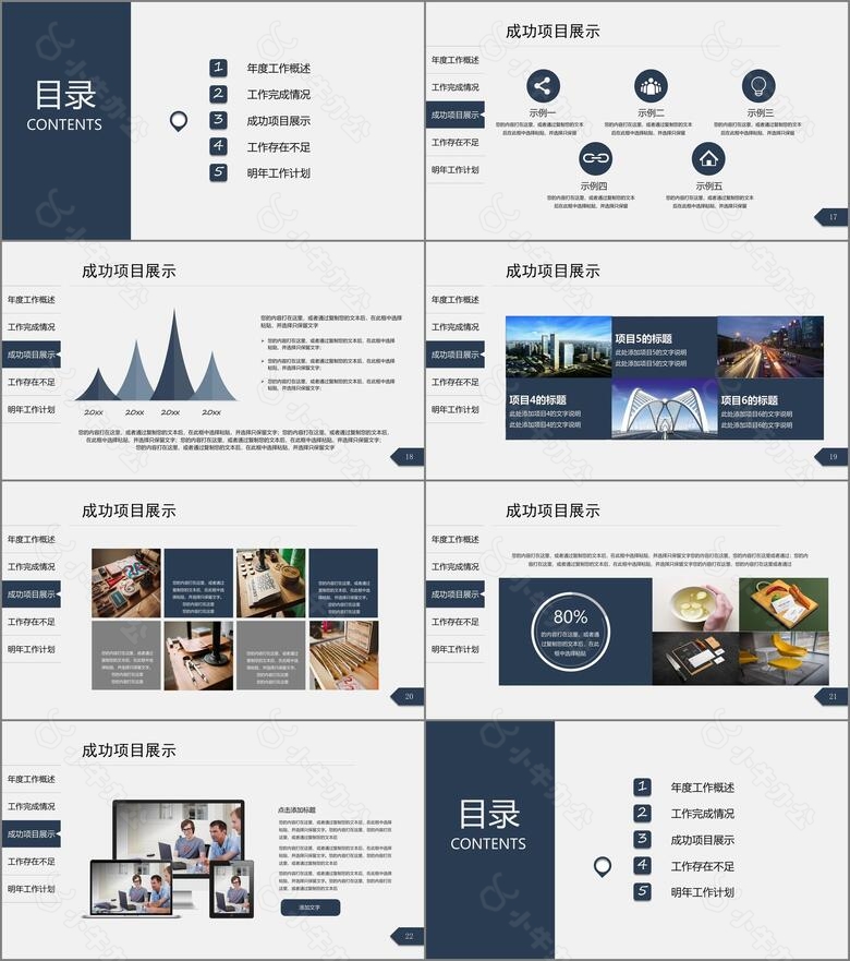 2023年商务稳重简洁工作总结计划通用PPT模板no.3