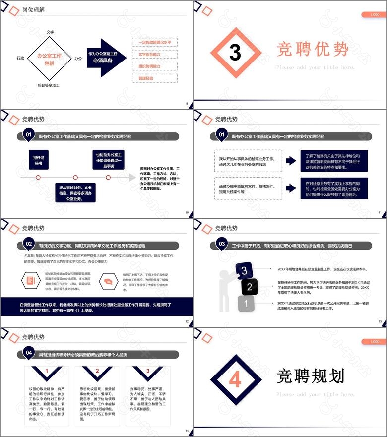 办公室副主任岗位竞聘报告PPT模板no.2