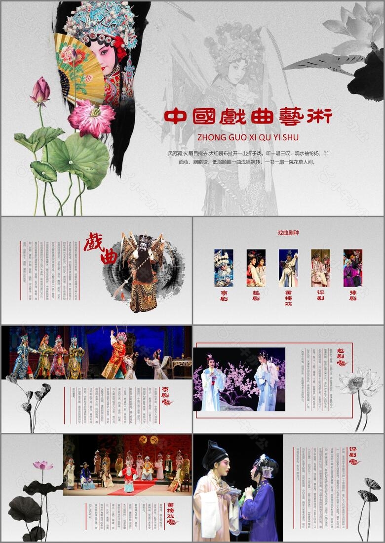 古典中国风戏曲文化艺术动态PPT作品