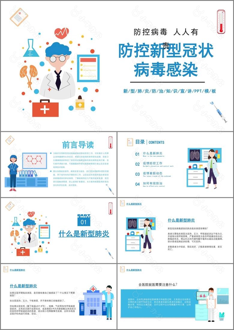 防控新型冠状病毒宣传ppt