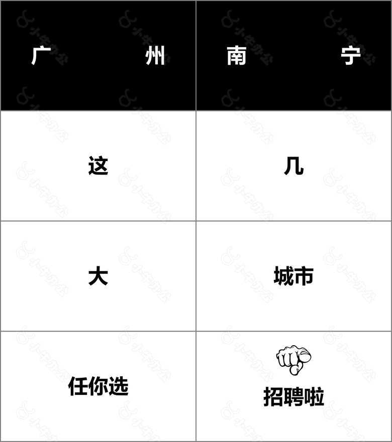 黑白简约企业招聘快闪动画PPT模板no.4