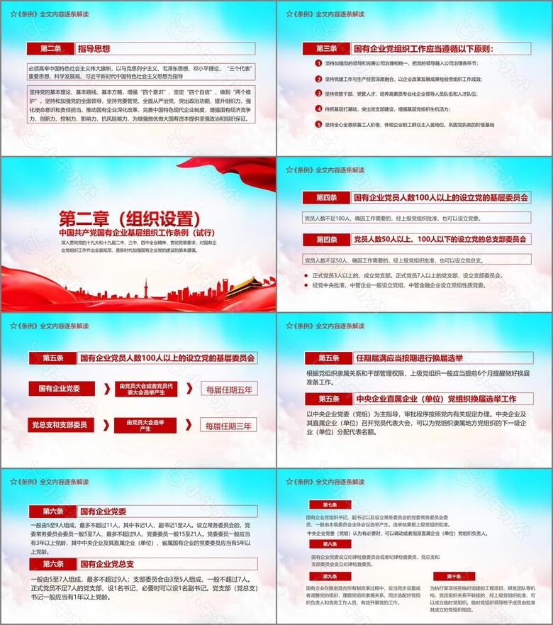 中国共产党基层组织工作条例全文解读PPT模板no.3