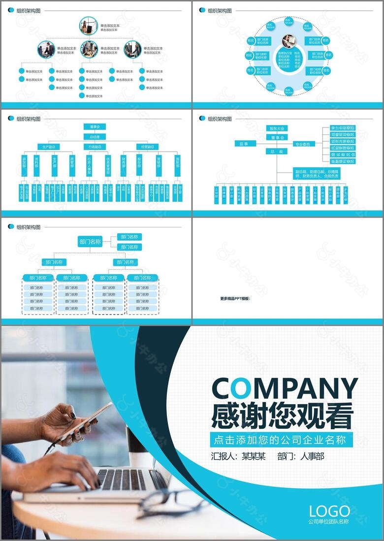 企业组织架构图大全PPT模板no.2