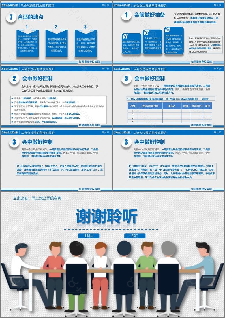 微粒体企业中层培训之高效会议秘诀完整内容PPT模板no.5