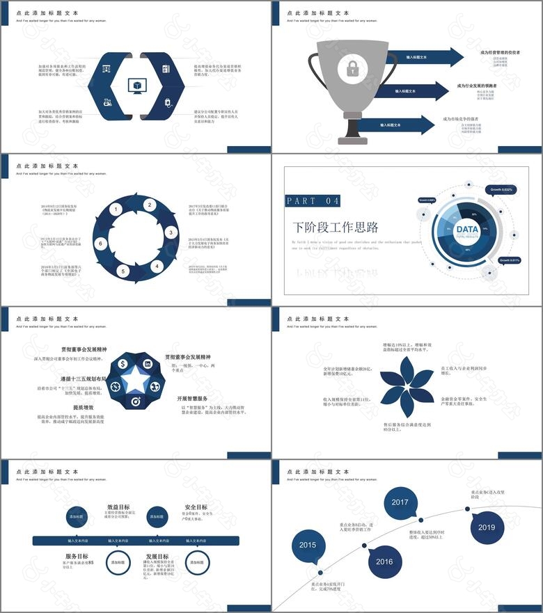 蓝色商务风经营分析工作汇报PPT模板no.3
