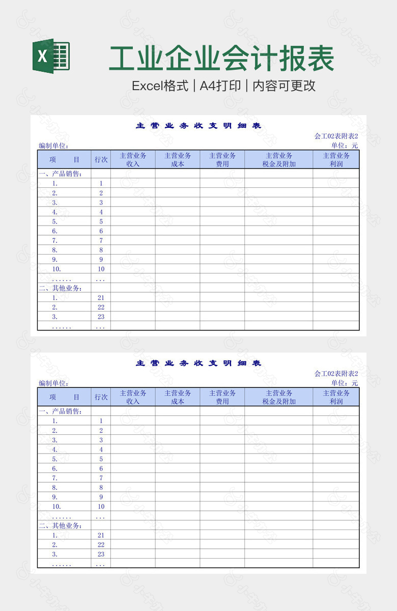 工业企业会计报表