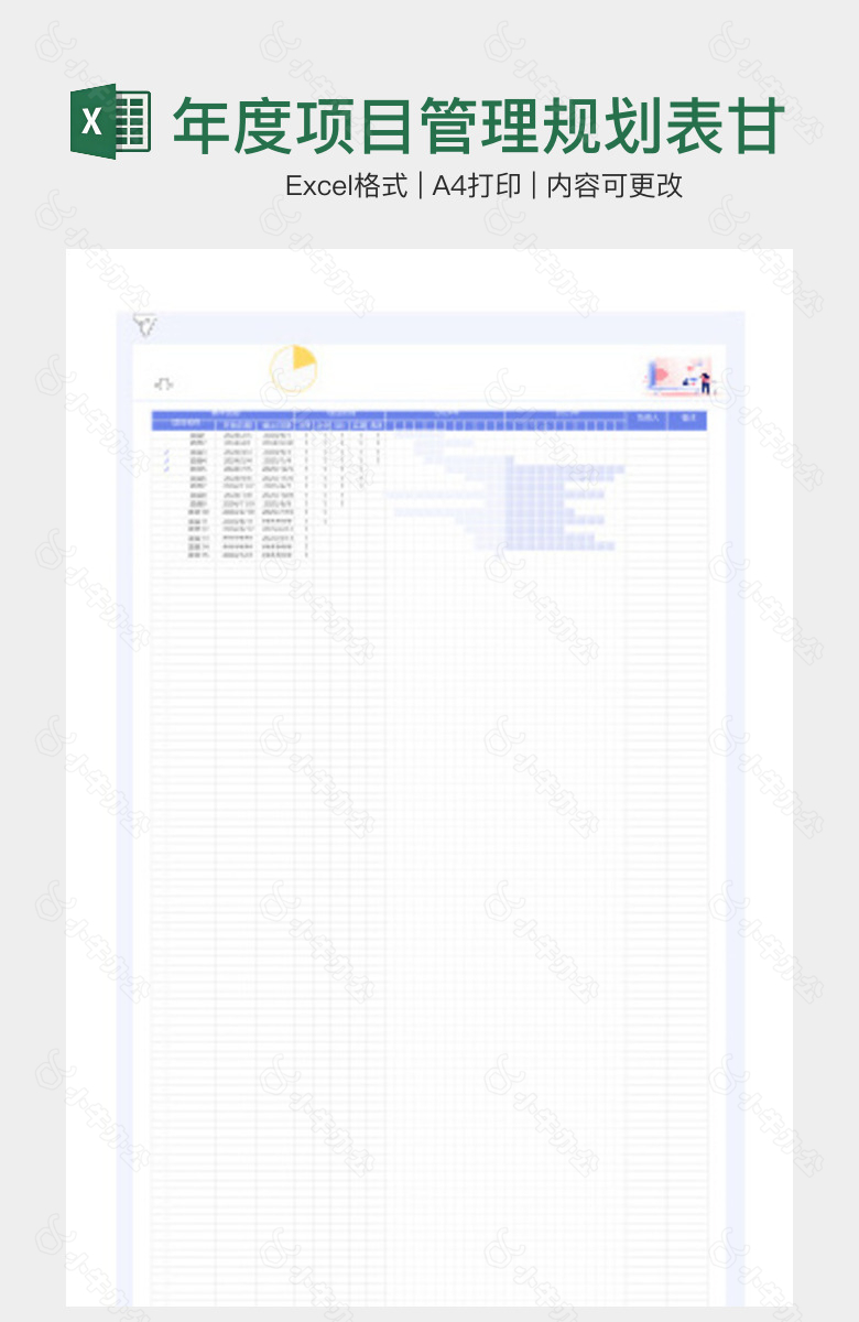 年度项目管理规划表甘特图