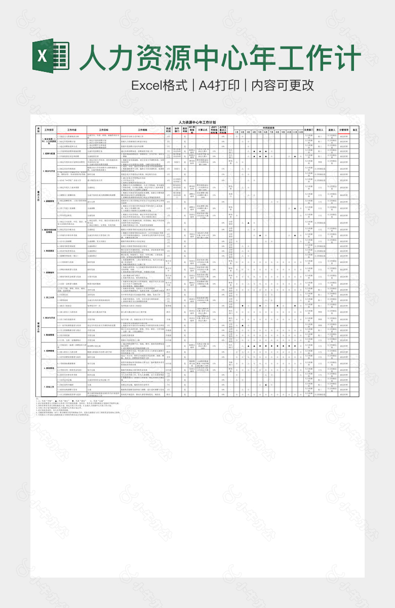 人力资源中心年工作计划
