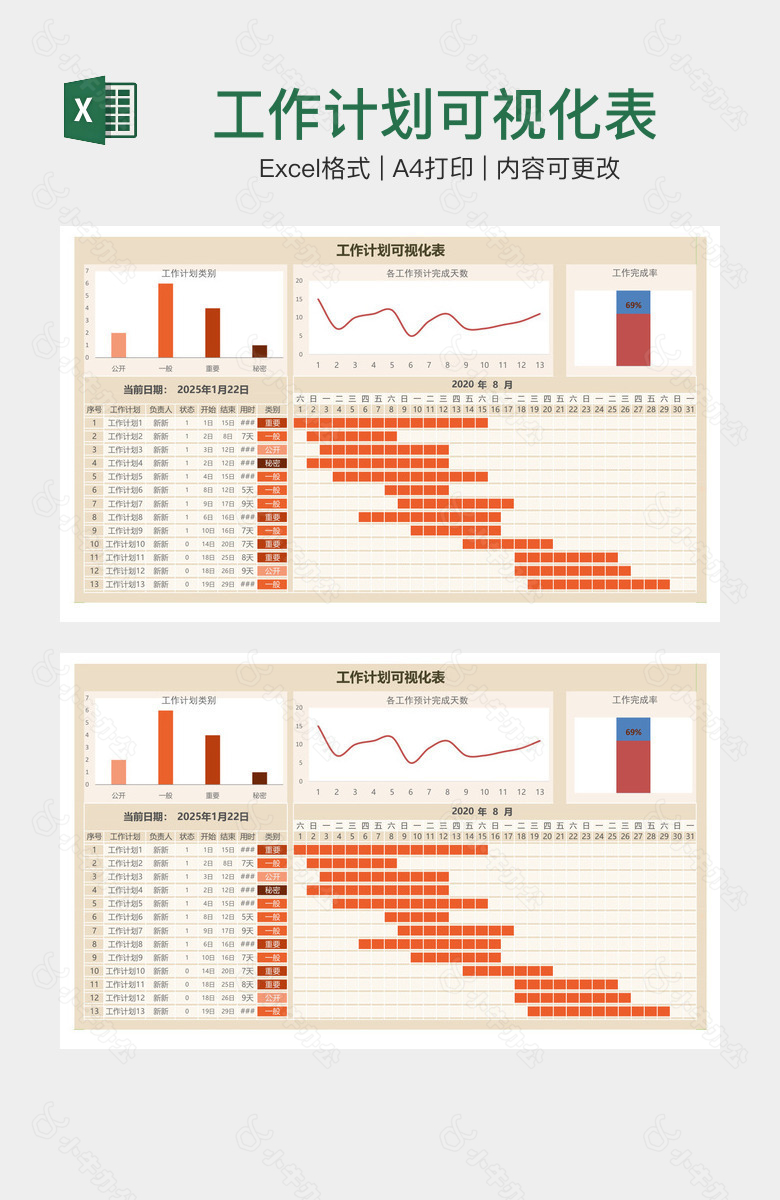 工作计划可视化表