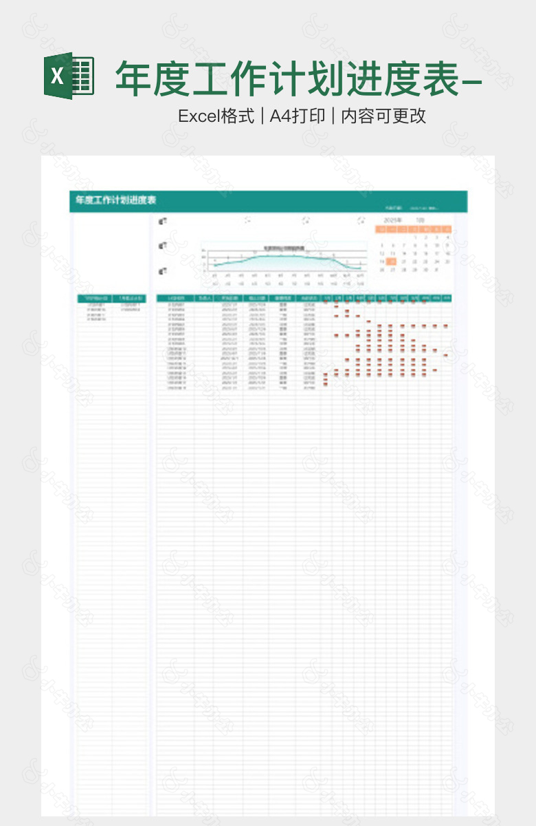 年度工作计划进度表-甘特图