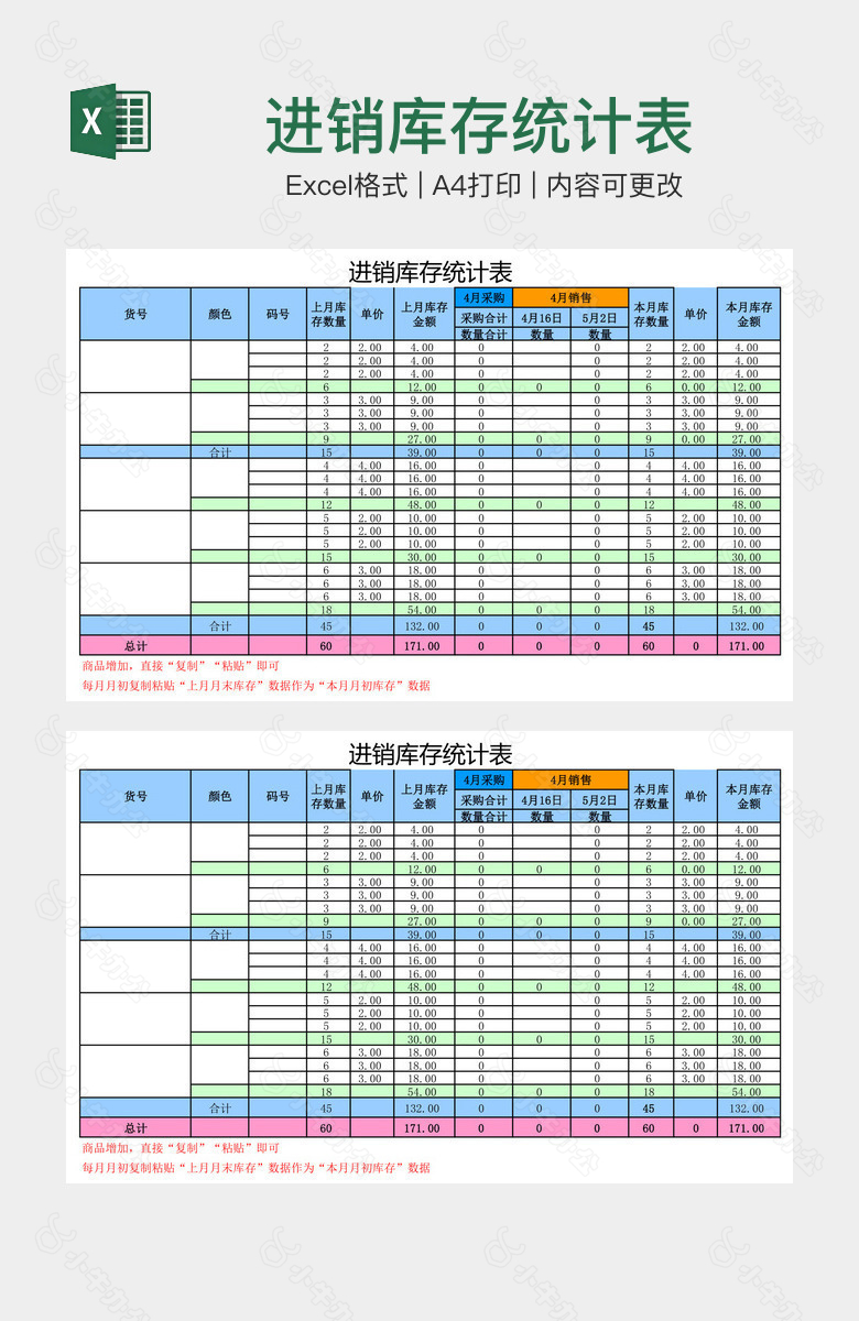 进销库存统计表