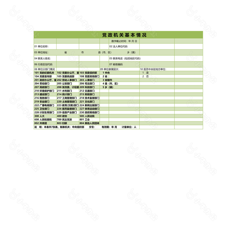 党政机关基本情况no.2