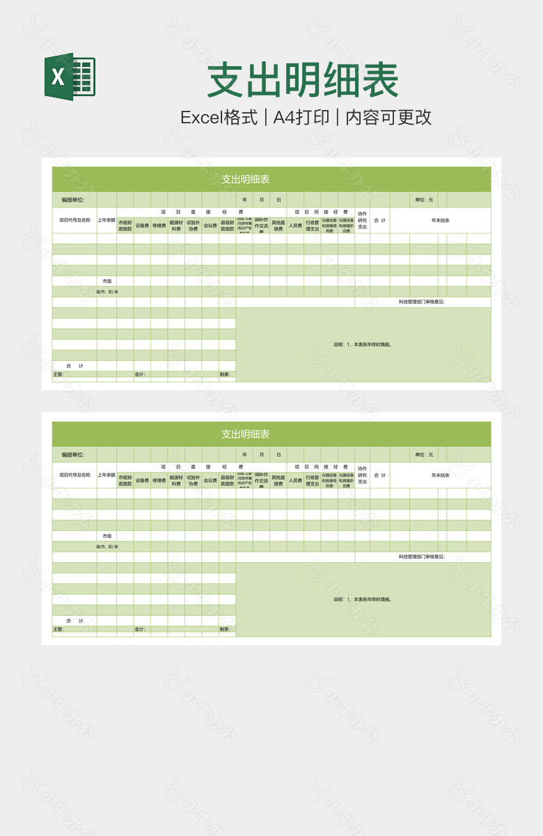 支出明细表