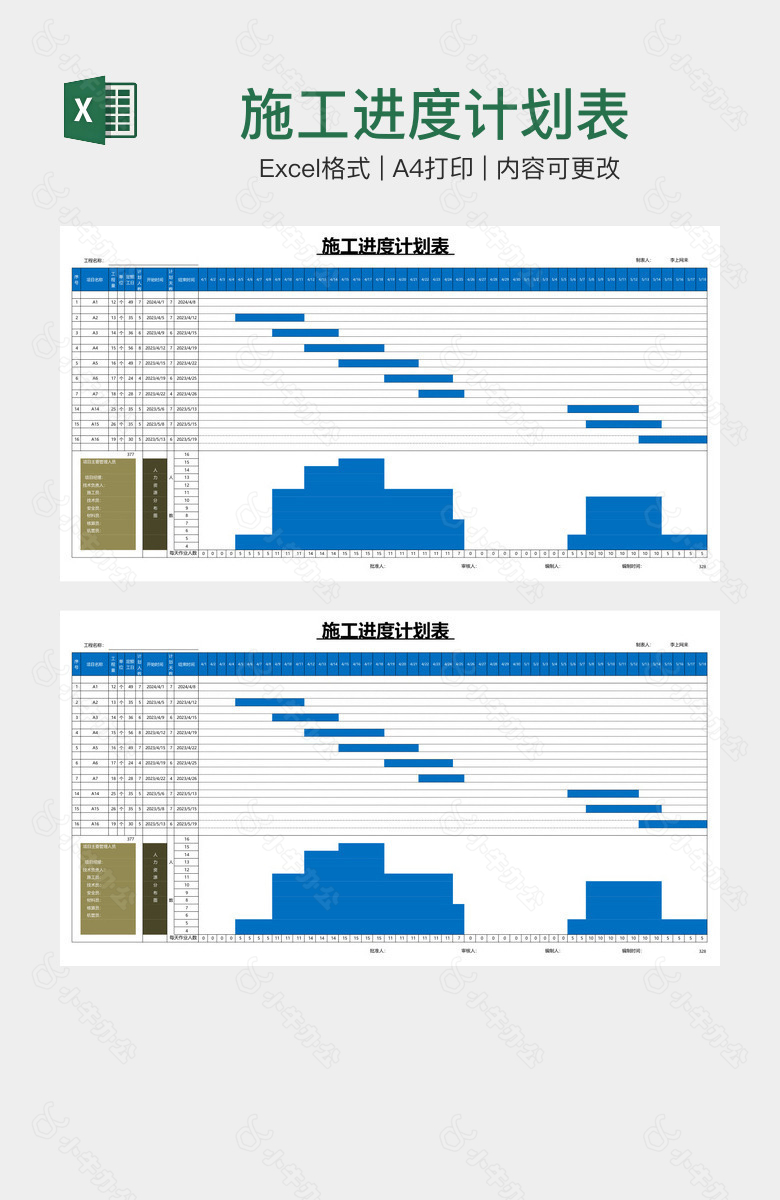 施工进度计划表