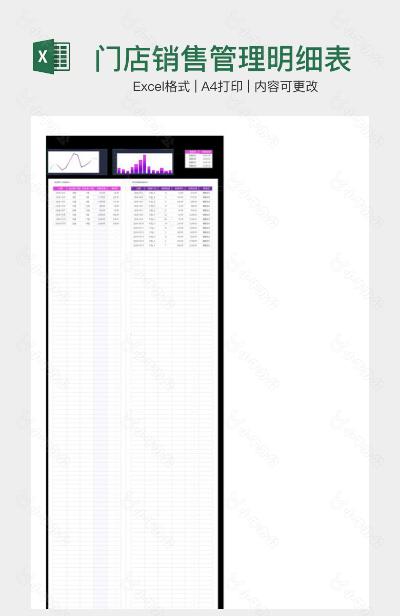 门店销售管理明细表