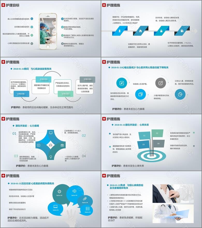 医学护理杂志风急性心肌梗塞护理查房PPT模板no.2