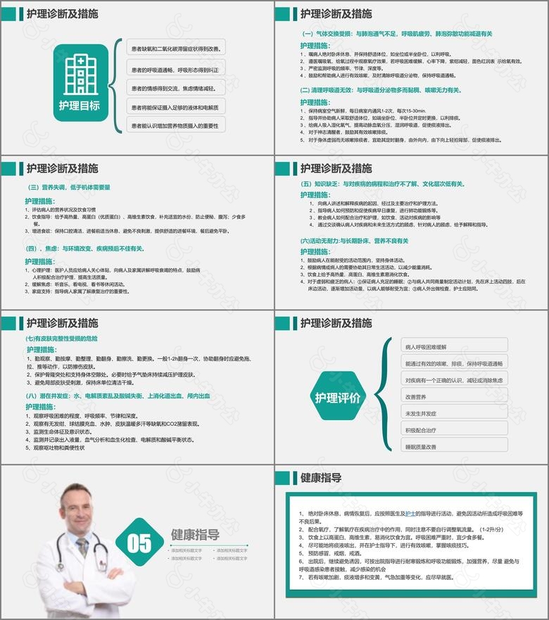 医学护理欧美风呼吸衰竭护理查房PPT模板no.4