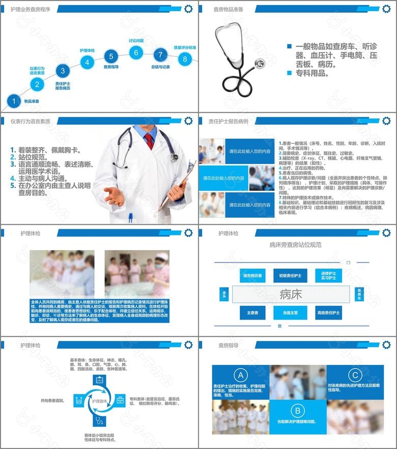 医学护理欧美风护理业务查房模板no.3