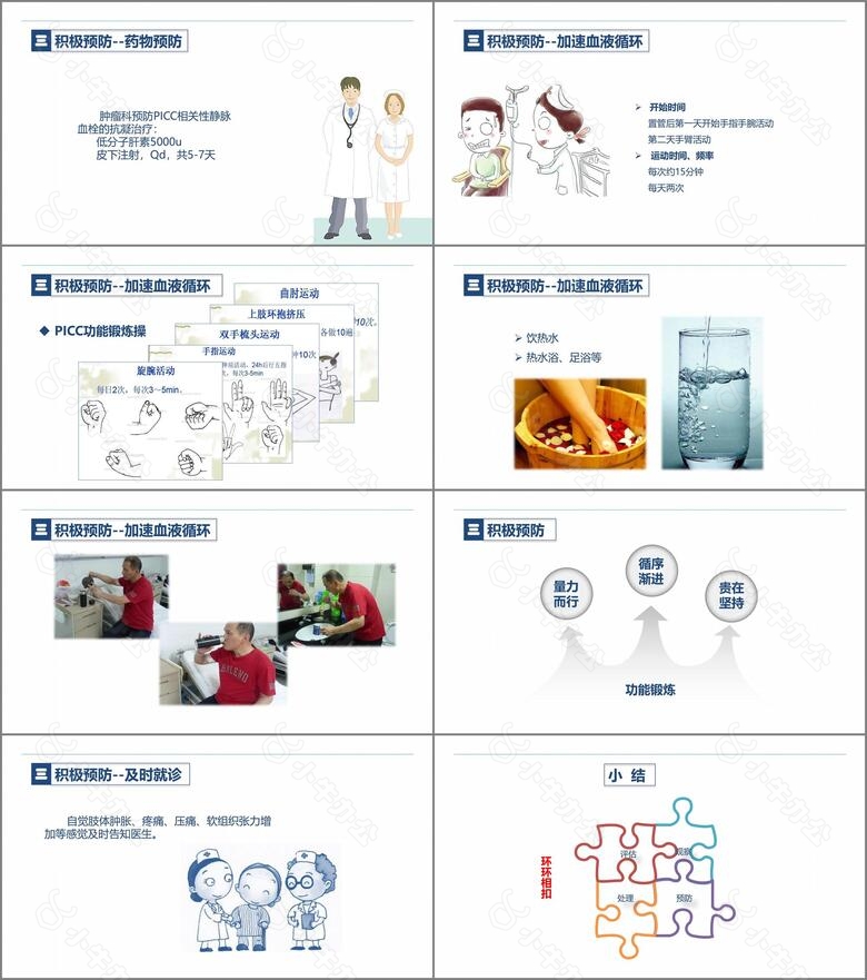 医学护理水彩风PICC相关静脉血栓护理的业务学习no.4