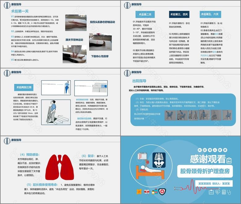 医学护理炫酷风医学股骨颈骨折护理查房PPTno.5