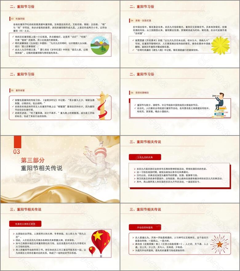 中国传统节日文化宣传重阳节的来源及习俗学习PPT课件no.2