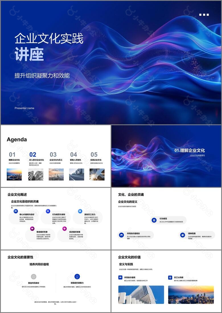 企业文化实践讲座PPT模板
