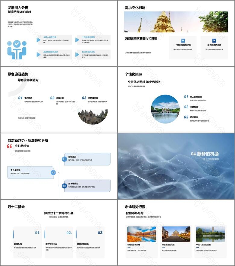 双十二旅游新动态PPT模板no.3