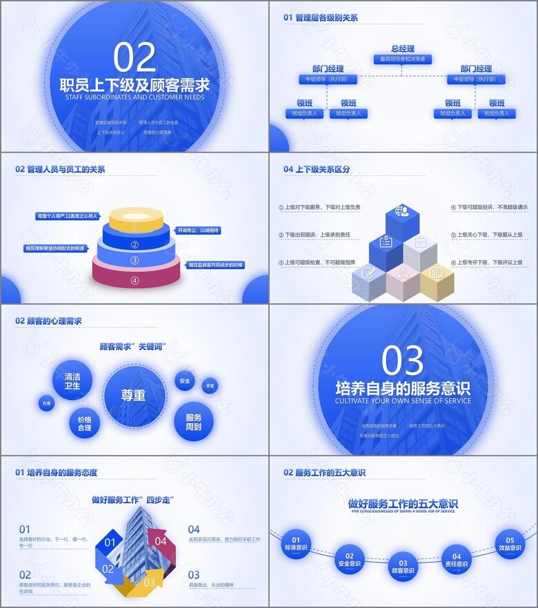 商务培训通用行业扁平商务蓝色no.2