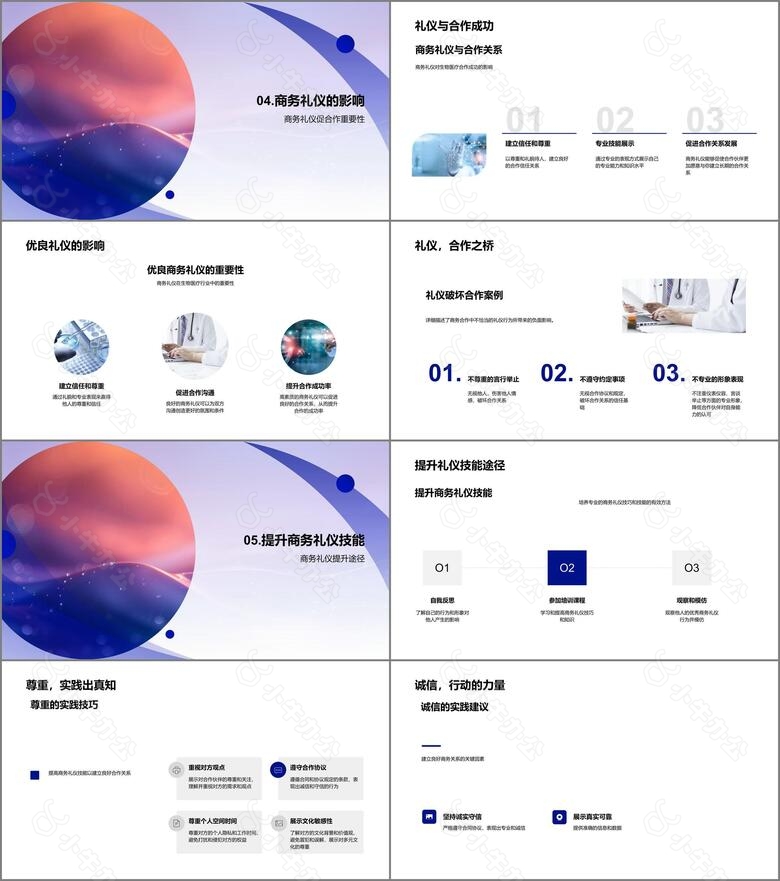 商务礼仪在生物医疗行业PPT模板no.3