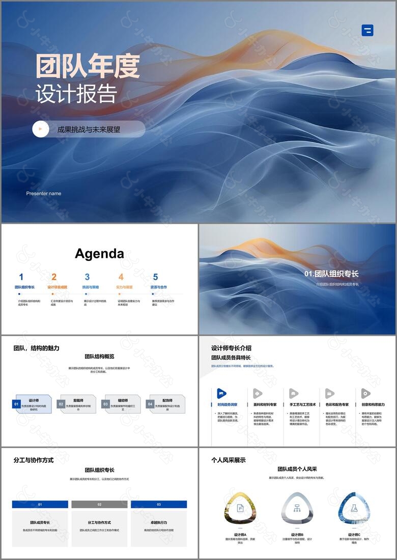 团队年度设计报告PPT模板
