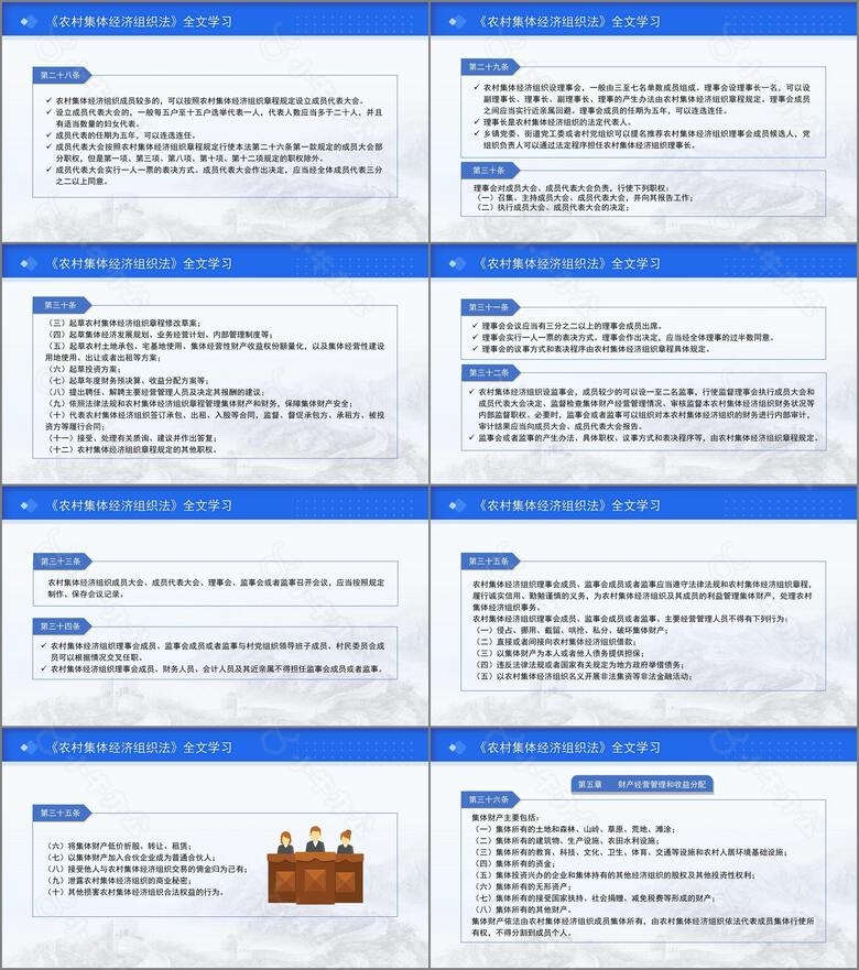 新修订中华人民共和国农村集体经济组织法解读学习PPTno.5