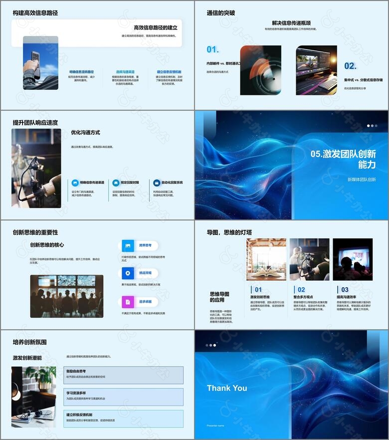 新媒体团队效率提升讲座PPT模板no.3