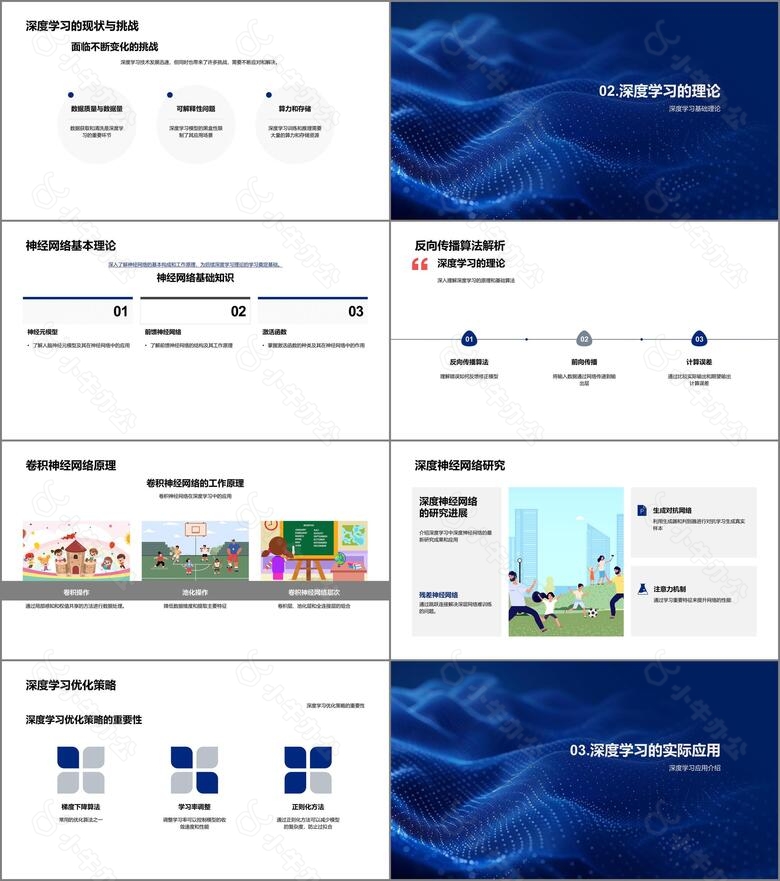 深度学习理论应用教程PPT模板no.2