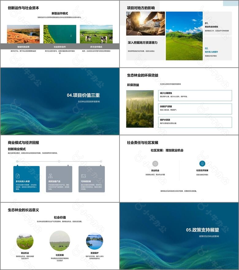 生态林业创业报告PPT模板no.3