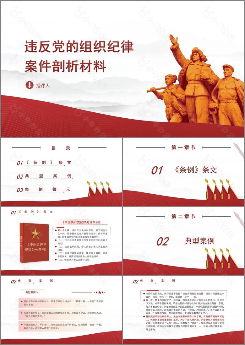 违反组织纪律案例剖析材料党课PPT课件