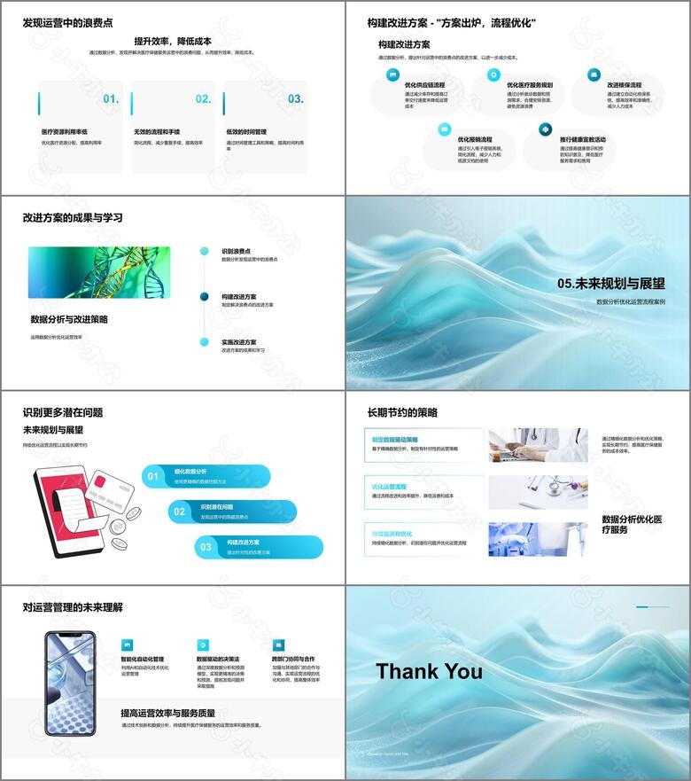 述职报告医疗运营分析PPT模板no.3