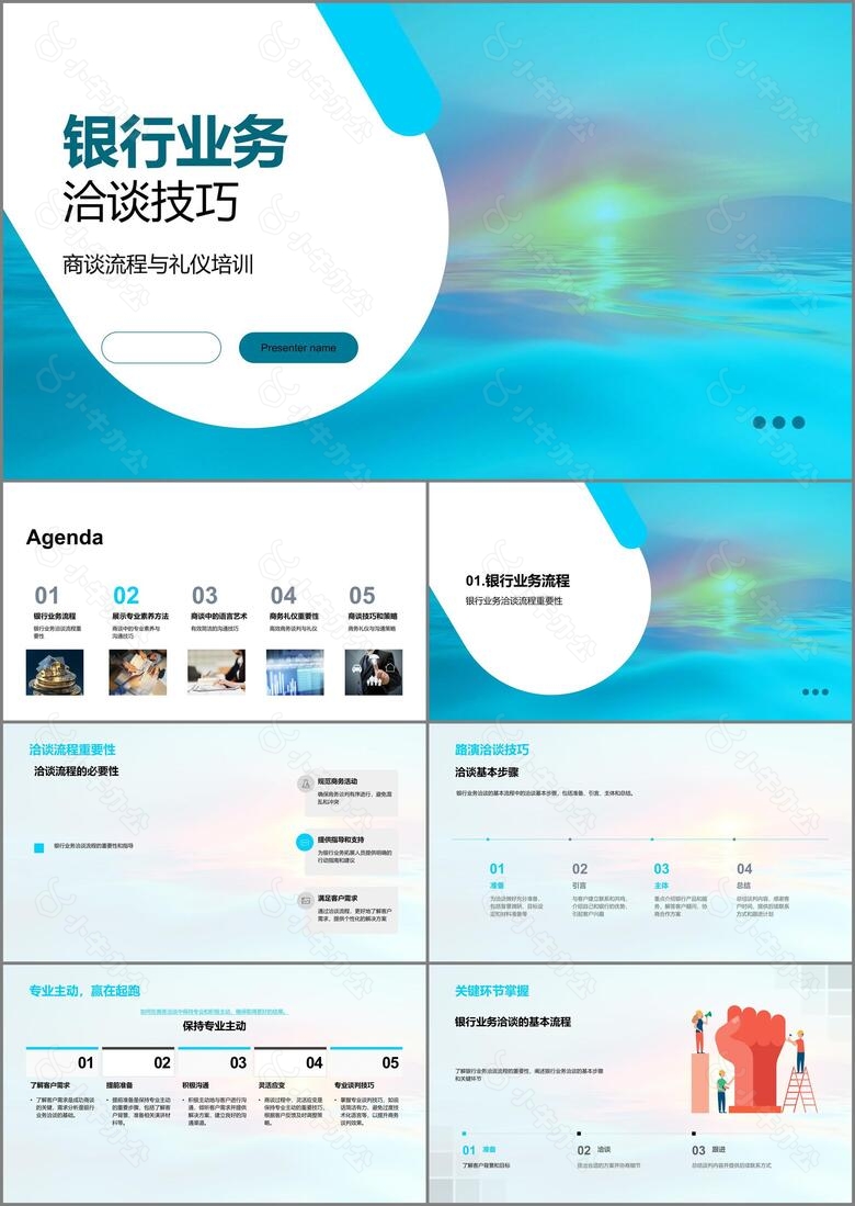 银行业务洽谈技巧PPT模板