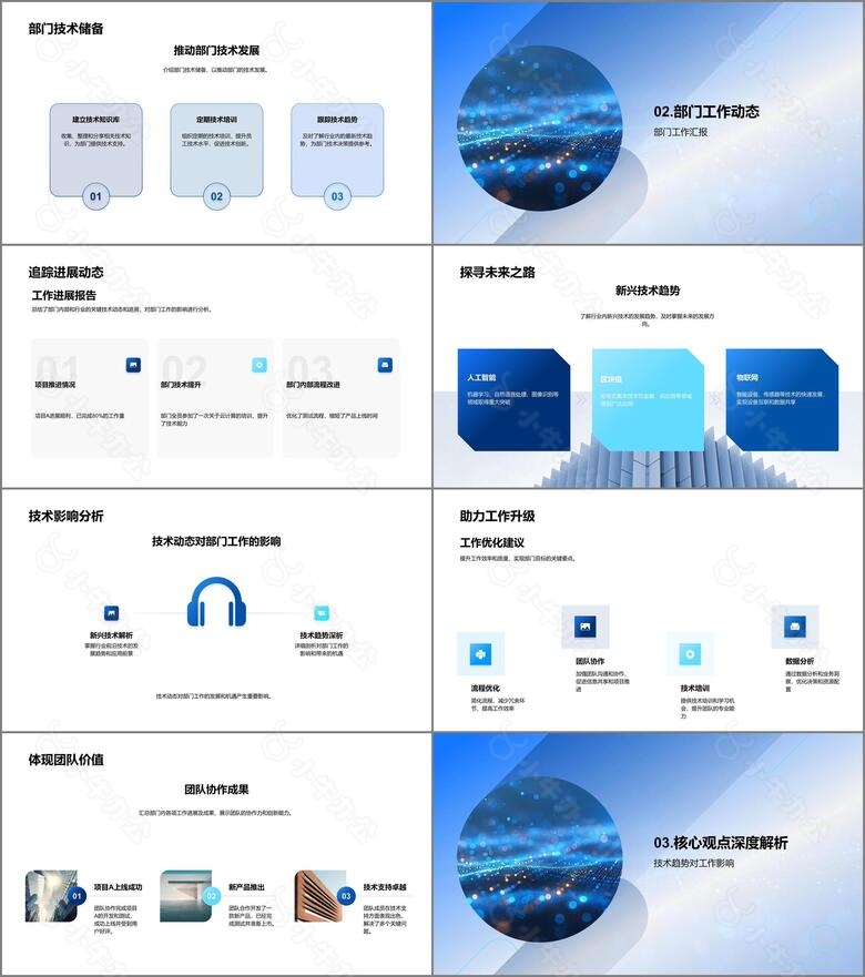 IT部门月度汇报PPT模板no.2