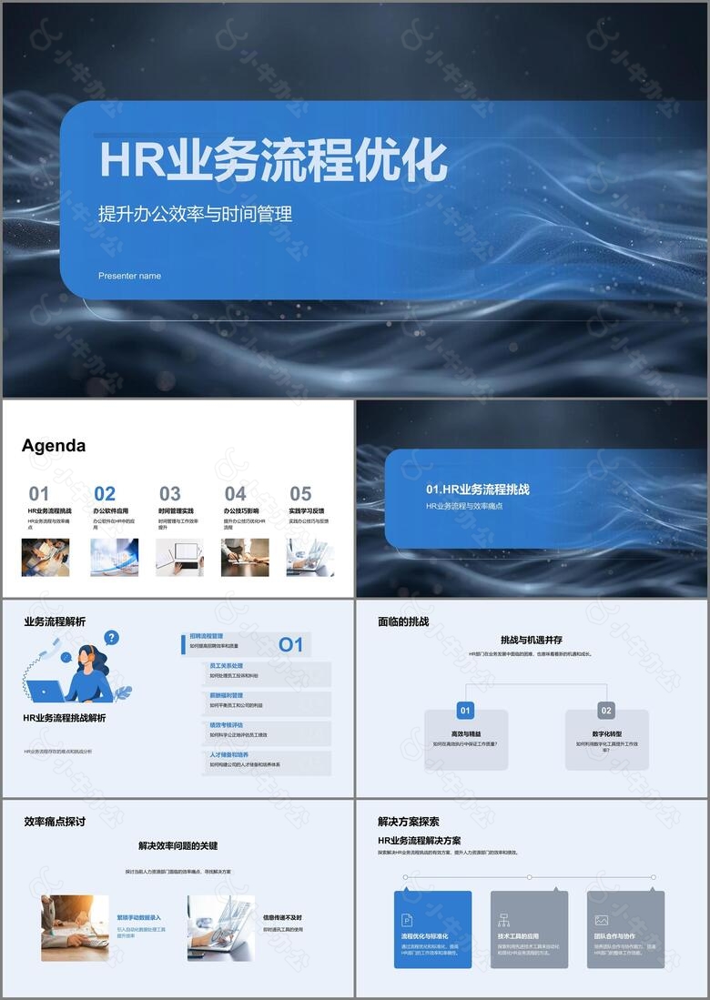 HR业务流程优化PPT模板