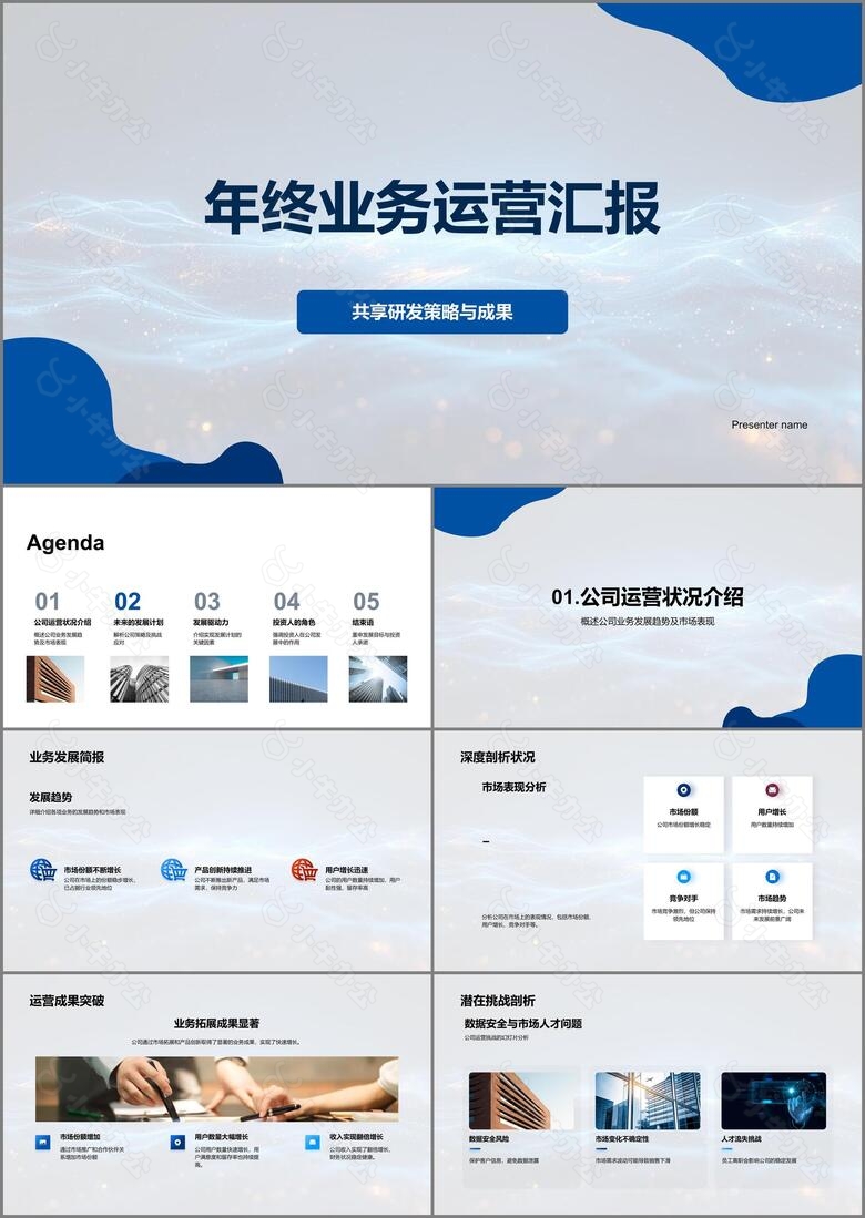 年终业务运营汇报PPT模板