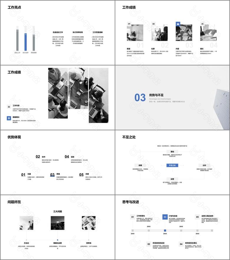 白色商务工作总结PPT案例no.2