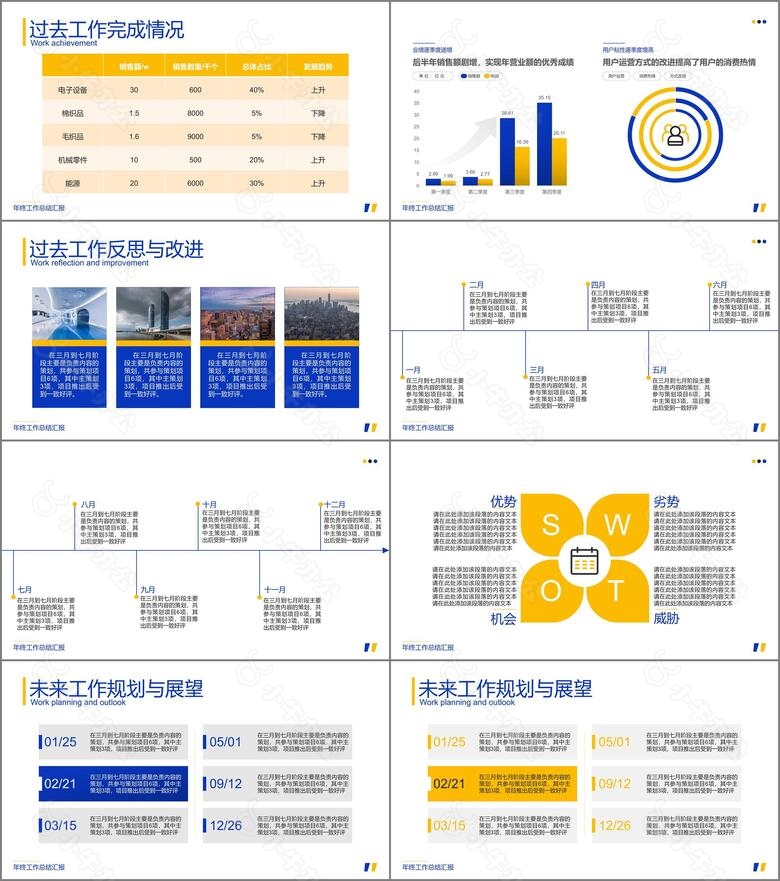 简约时尚年终总结PPT模板no.2