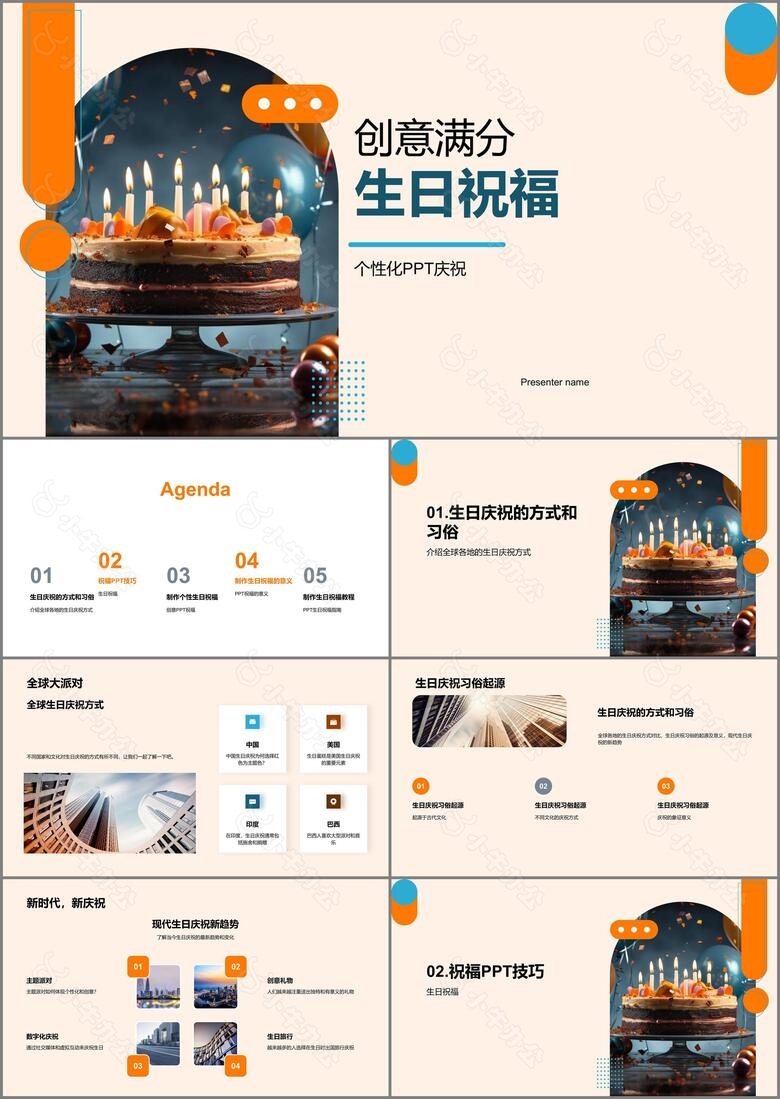 创意满分生日祝福