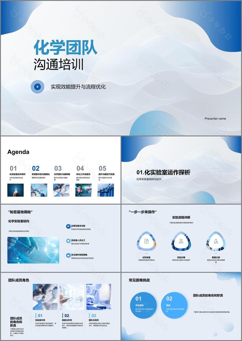化学团队沟通培训PPT模板