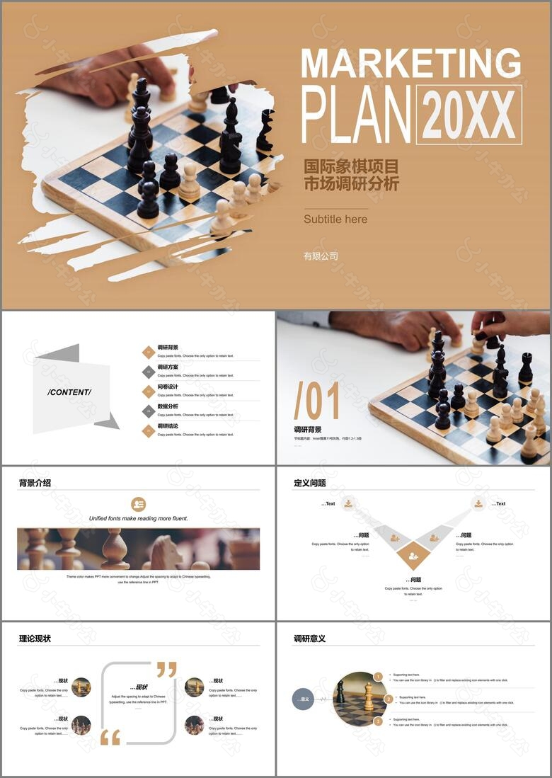 国际象棋项目市场调研分析PPT案例