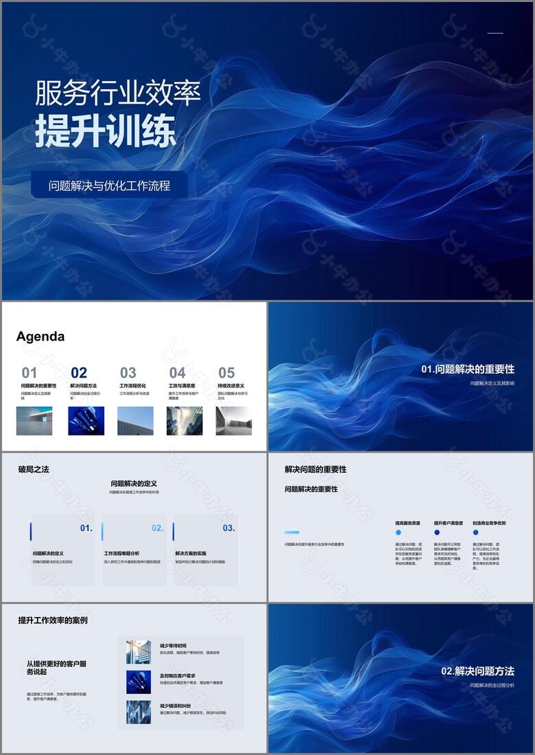 服务行业效率提升训练PPT模板