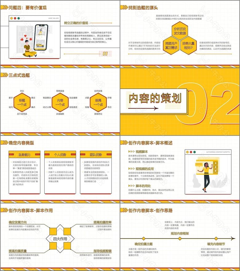 短视频内容制作PPT模板no.2