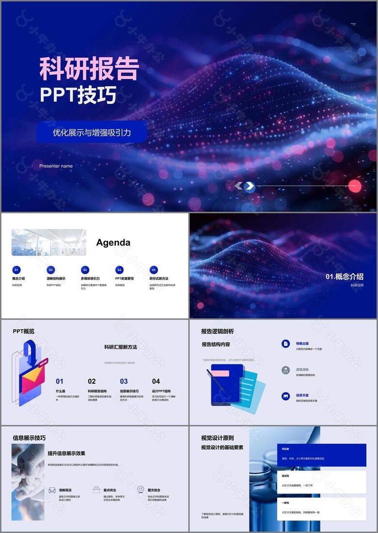 科研报告PPT技巧PPT模板