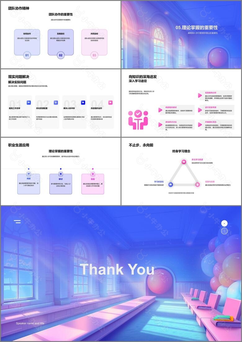 管理学实践与理论PPT模板no.4